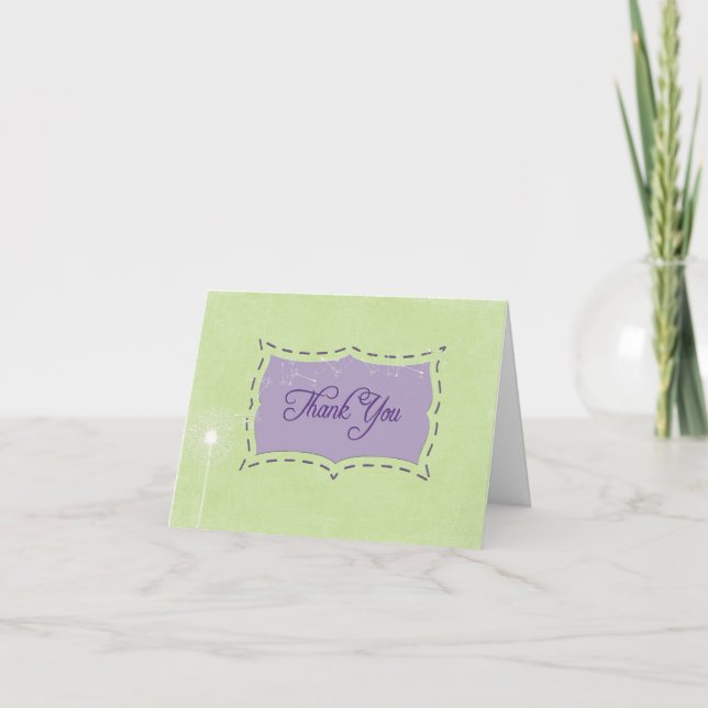 Tarjeta De Agradecimiento Dandelion blanco gracias (Anverso)