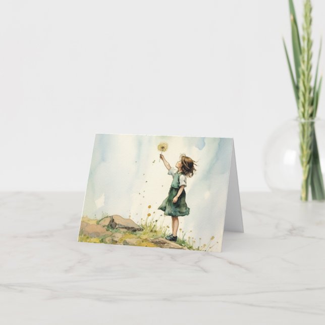 Tarjeta De Agradecimiento Dandelion Wishes (Anverso)