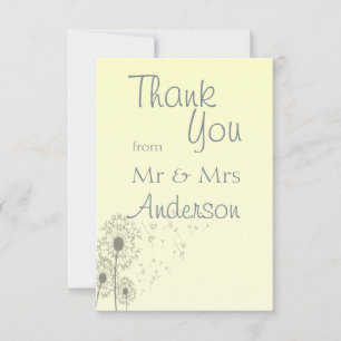 Tarjeta De Agradecimiento Dandelions Gracias