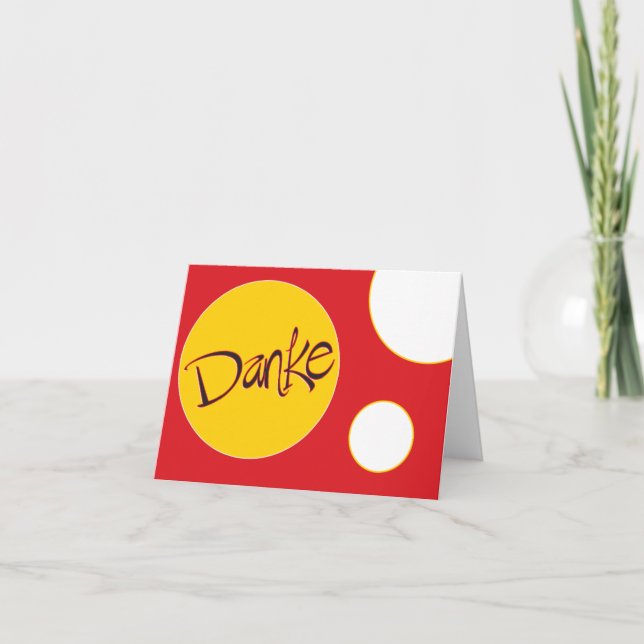Tarjeta De Agradecimiento Danke (Anverso)