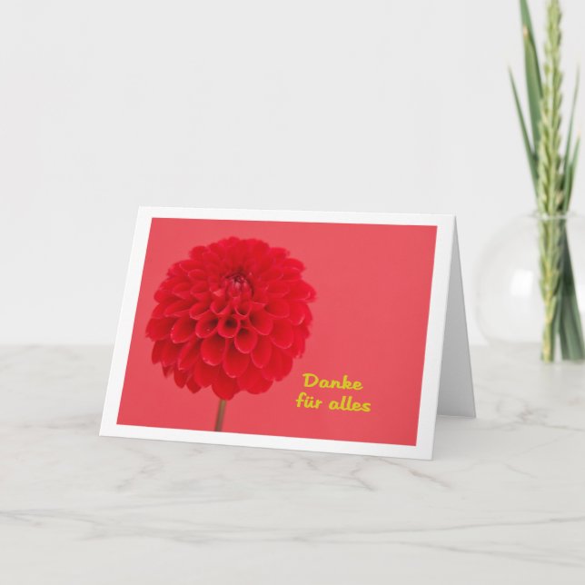 Tarjeta De Agradecimiento Danke für alles (Anverso)