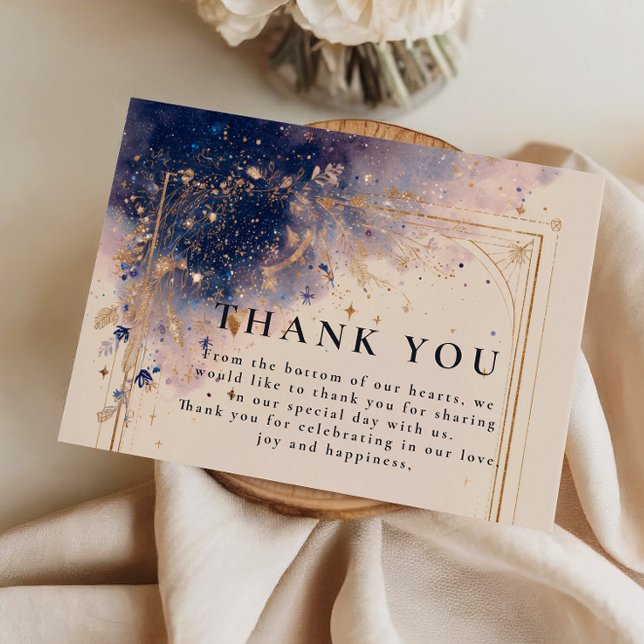 Tarjeta De Agradecimiento Dark Astrology Wedding (Subido por el creador)