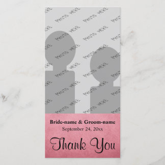 Tarjeta De Agradecimiento Dark Dusky Pink Mottled Pattern Boda Gracias