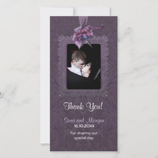 Tarjeta De Agradecimiento Dark Romance Boda Gracias (Anverso)