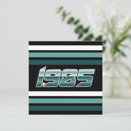 Tarjeta de agradecimiento de 1985 Retro Stripe Ver