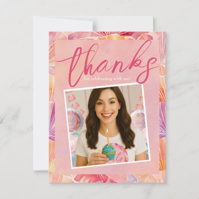 Tarjeta de agradecimiento de 30 cumpleaños (Anverso)