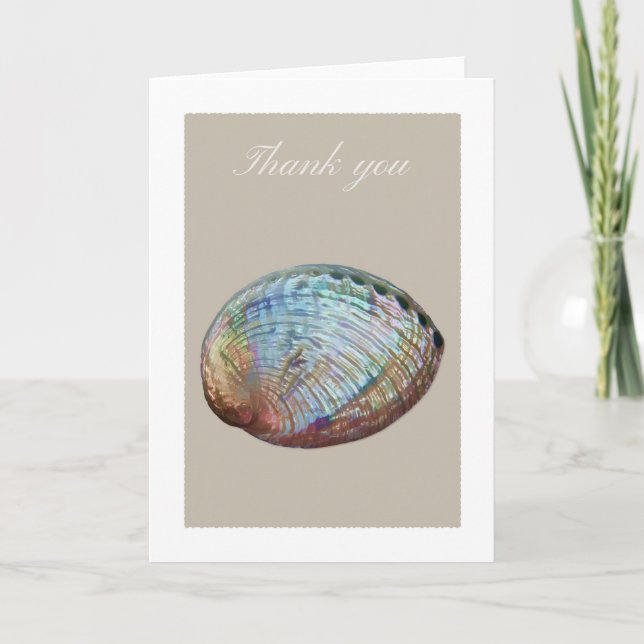 Tarjeta de agradecimiento de Abalone shell (Anverso)