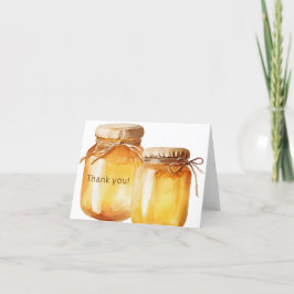 Tarjeta de agradecimiento de abeja amigable