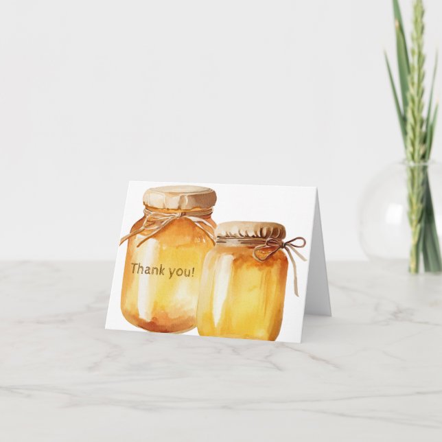 Tarjeta de agradecimiento de abeja amistosa (Anverso)