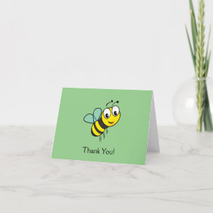 Tarjeta de agradecimiento de abeja bumble linda