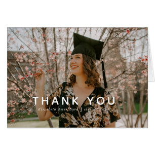 Tarjeta de agradecimiento de acceso a la graduació