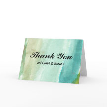tarjeta de agradecimiento de acuarela abstracta ve