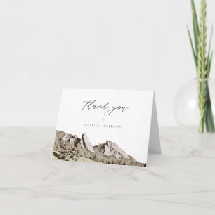 Tarjeta de agradecimiento de acuarela Boulder Flat