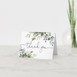 Tarjeta de agradecimiento de acuarela de vegetació