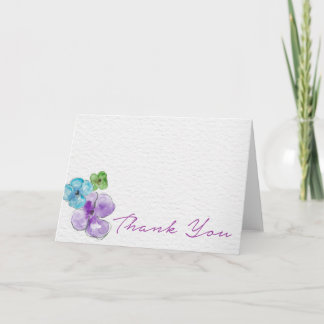 tarjeta de agradecimiento de acuarela pintada a ma