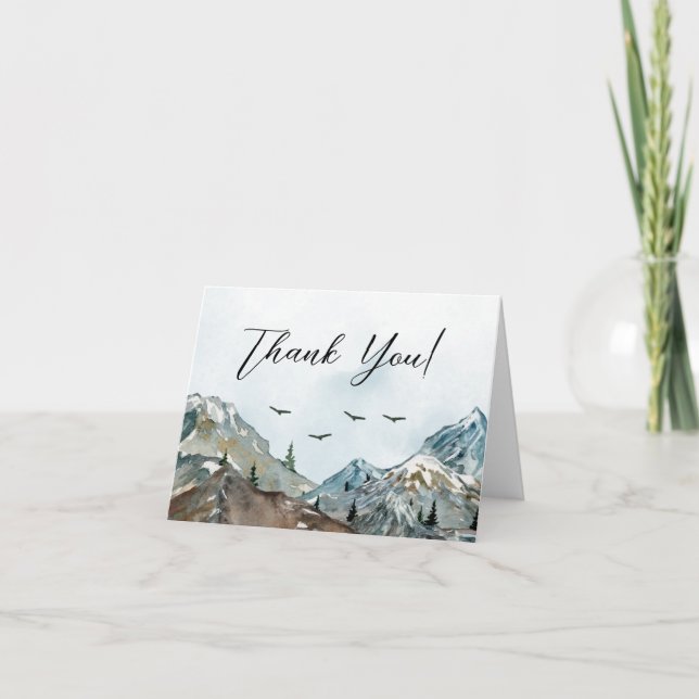 Tarjeta de agradecimiento de Adventure Awath Baby  (Anverso)