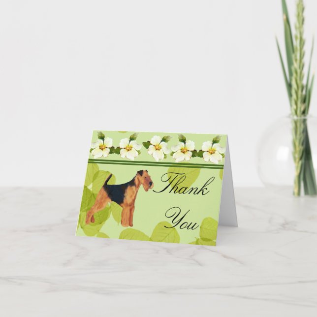 Tarjeta de agradecimiento de Airedale Terrier (Anverso)