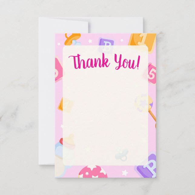 Tarjeta de agradecimiento de Akili and Me Baby Sho (Anverso)