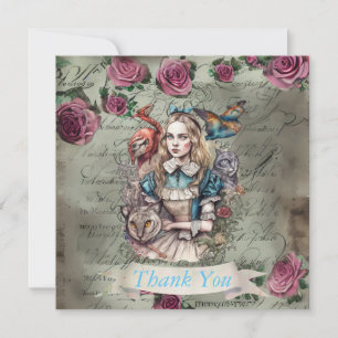 Tarjeta de agradecimiento de Alice in Wonderland