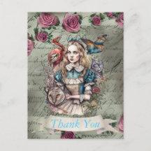 Tarjeta de agradecimiento de Alice in Wonderland