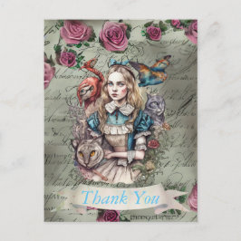Tarjeta de agradecimiento de Alice in Wonderland