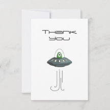 Tarjeta de agradecimiento de Alien Invader