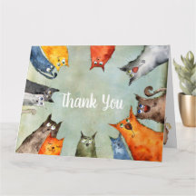 Tarjeta de agradecimiento de Alley Cat
