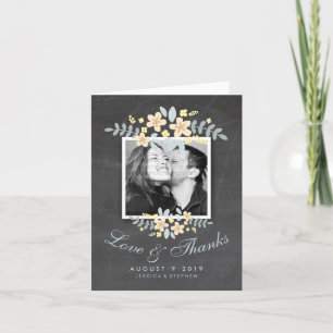 Tarjeta de agradecimiento de amor de foto cuadrada
