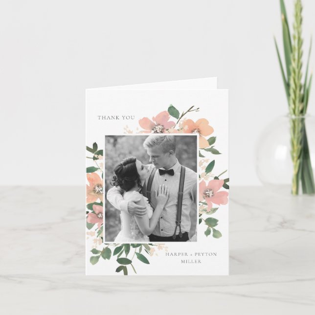 Tarjeta de agradecimiento de amor de jardín (Anverso)