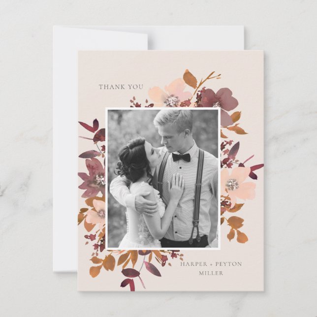 Tarjeta de agradecimiento de amor de jardín (Anverso)