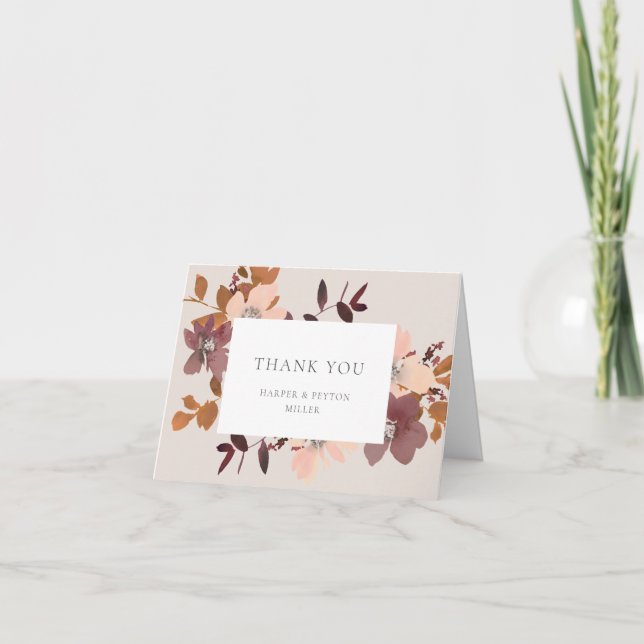 Tarjeta de agradecimiento de amor de jardín (Anverso)