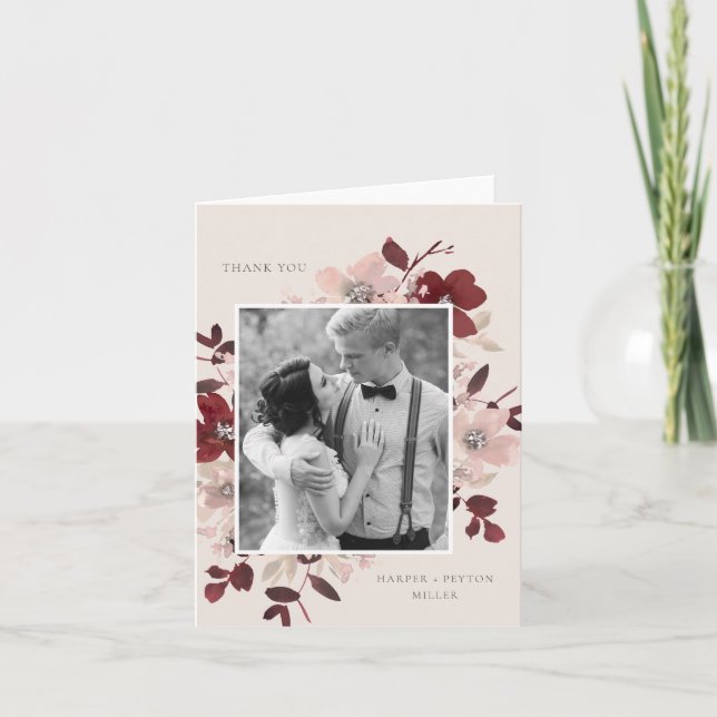 Tarjeta de agradecimiento de amor de jardín (Anverso)