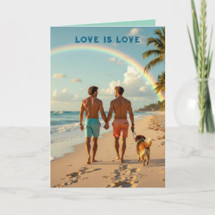 Tarjeta de agradecimiento de amor lgbtq es amor