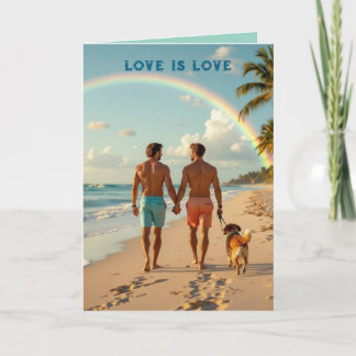Tarjeta de agradecimiento de amor lgbtq es amor