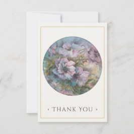 Tarjeta de agradecimiento de Anemones pintados a m