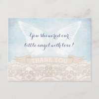 Tarjeta de agradecimiento de Angel Wings para Boy