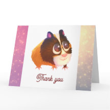 Tarjeta de agradecimiento de animal lindo Conejill