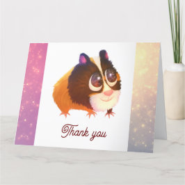 Tarjeta de agradecimiento de animal lindo Conejill