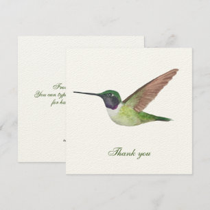 Tarjeta de agradecimiento de Anna's Hummingbird