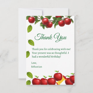 Tarjeta de agradecimiento de Apple of Our Eye Bird