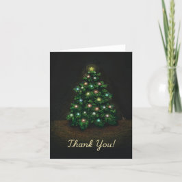 Tarjeta de agradecimiento de árbol de Navidad