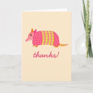 Tarjeta de agradecimiento de Armadillo