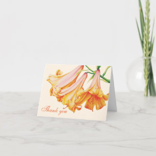 Tarjeta de agradecimiento de arte de campana de li