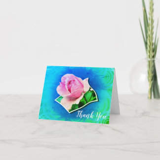 Tarjeta de agradecimiento de arte de flor de capul