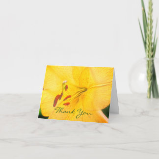 Tarjeta de agradecimiento de arte de flores amaril