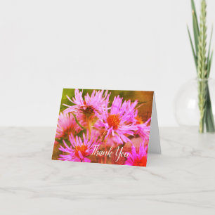 Tarjeta de agradecimiento de arte de flores de ást