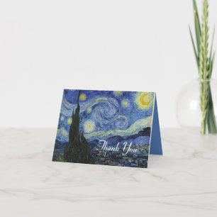 Tarjeta de agradecimiento de arte fino Noche estre