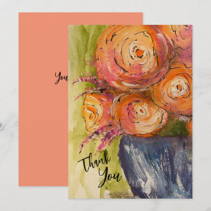 Tarjeta de agradecimiento de arte moderno