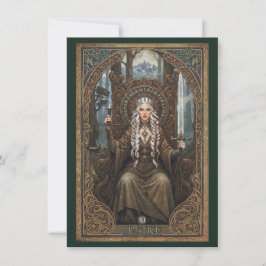 Tarjeta de agradecimiento de arte plano de Justici