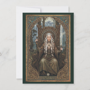 Tarjeta de agradecimiento de arte plano de Justici